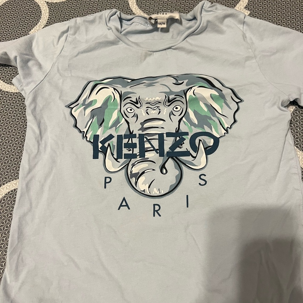 Kenzo Kids Light Blue Elephant Tee